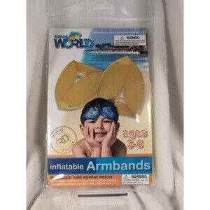 Aqua World Inflatable Swimming Armbands (Ages 3-6) BRAND NEW UNOPENED!